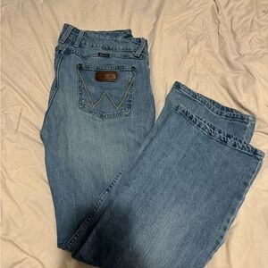Wrangler Blue Boot Cut Jeans Classic Denim Style